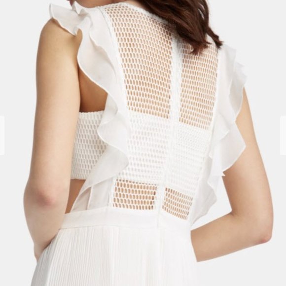 NWT White Bandeau Cut-Out Gown - Picture 4 of 11